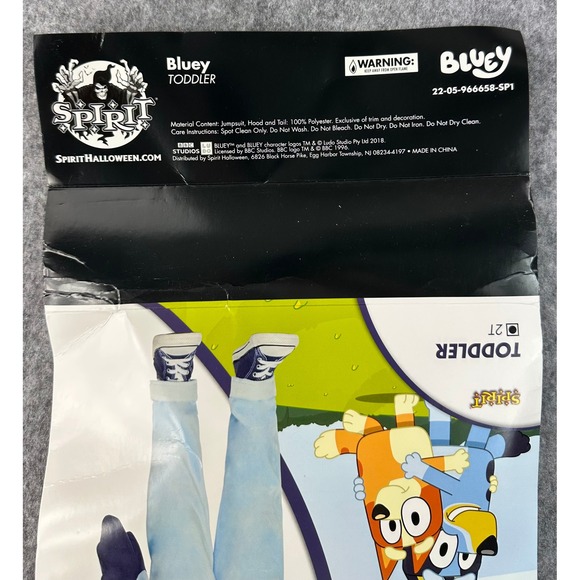 Spirit ~ BLUEY ~ Halloween Costume Sz Toddler - Picture 10 of 10